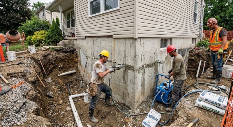 Cracked Foundation Repair in Boonton, NJ