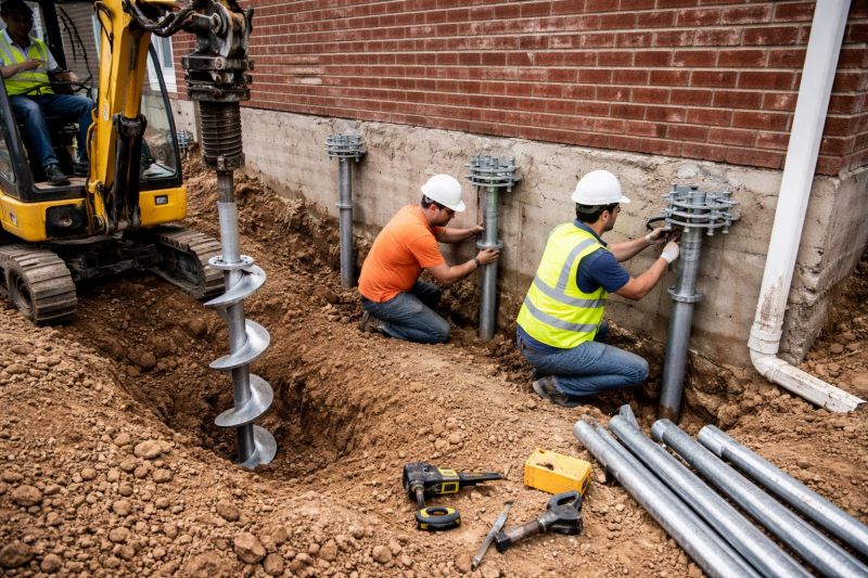Helical Piers Installation in Hackensack, NJ