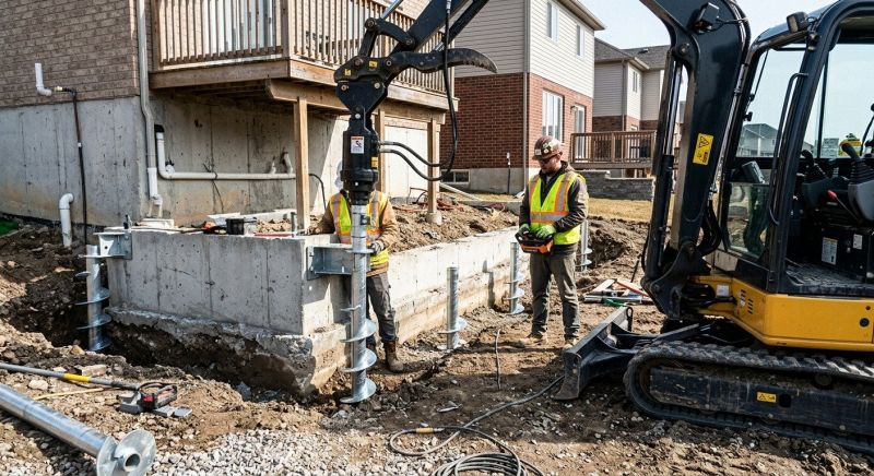 Helical Pile Installation in Hackensack, NJ