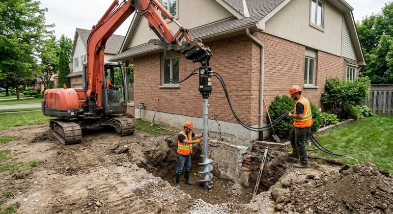 Helical Pile Installation in Hackensack, NJ
